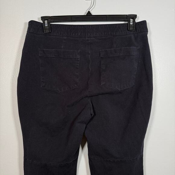 Spanx On the Go Kick Flare Navy Twill Compression Work Trouser XL Crop Pant - Picture 4 of 7